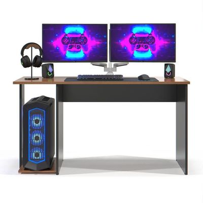 Mesa Escrivaninha Gamer Valorant Com Espaço Para Gabinetes E Monitores Estilo Moderno