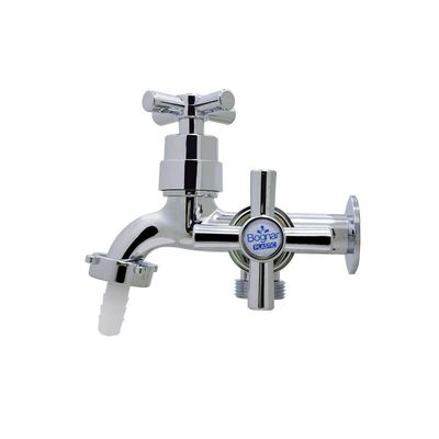 Torneira Pia Tanque Maquina Jardim Duas Saídas C/ Bico Cromado Abs