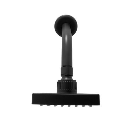 Kit Chuveiro Ducha Quadrado Articulável Preto Fosco + Acabamento Registro Pressão E Gaveta Abs