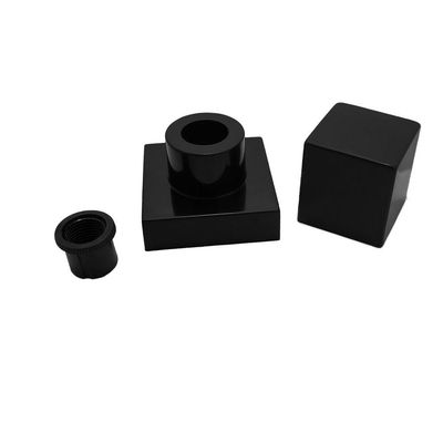 Kit Chuveiro Ducha Quadrado Articulável Preto Fosco + Acabamento Registro Pressão E Gaveta Abs
