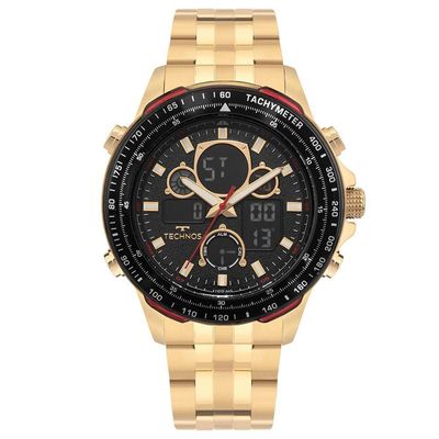 Relógio Technos Masculino Digitech Dourado Bj4130aa/1p