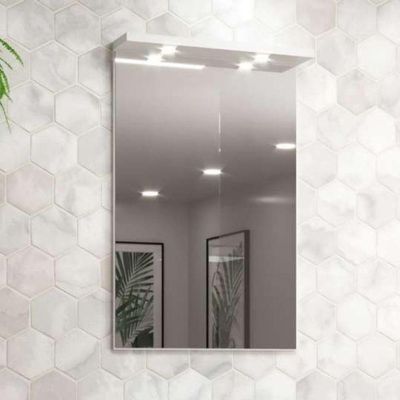 Espelho Para Banheiro Com Led 60cm Mdf Verde - On Móveis