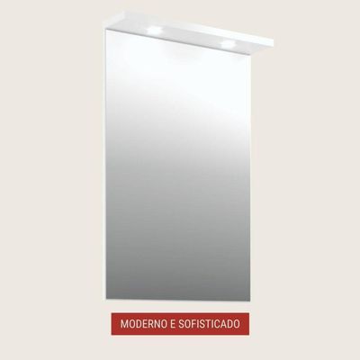 Espelho Para Banheiro Com Led 60cm Mdf Verde - On Móveis
