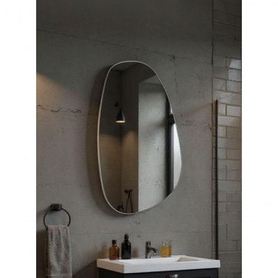 Gabinete Para Banheiro Com Tampo Cuba E Espelheira Organica 60cm Retro Mdf Branco Milano - On Móveis