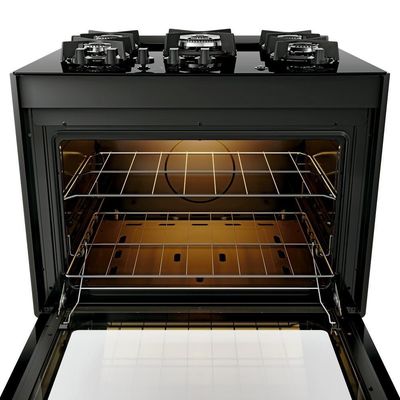 Fogão 5 Bocas Embutir Dako Supreme Mesa De Vidro Bivolt - Preto Preto