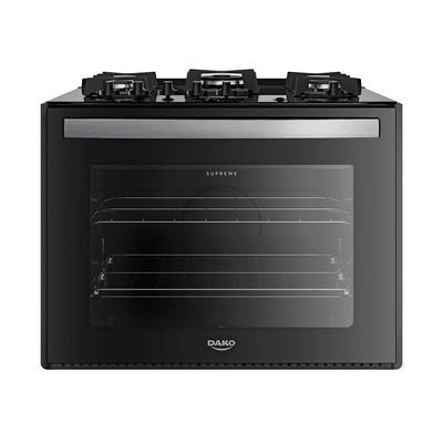 Fogão 5 Bocas Embutir Dako Supreme Mesa De Vidro Bivolt - Preto Preto