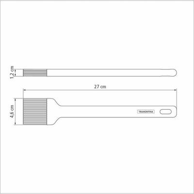 Pincel De Silicone Tramontina Moldê Cinza 27cm