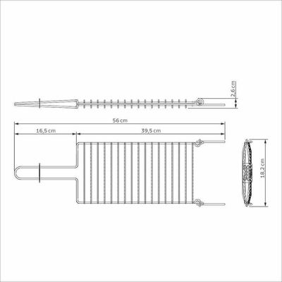 Grelha Tramontina Churrasco 31x18cm Em Aço Inox
