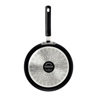 Panquequeira Tramontina Mônaco Induction Com Revestimento Interno E Externo Antiaderente Starflon Premium Preto 22cm
