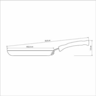 Panquequeira Tramontina Mônaco Induction Com Revestimento Interno E Externo Antiaderente Starflon Premium Preto 22cm