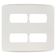Placa 4x4 4 Postos Separados Branca Miluz - S3b77440 - Schneider Placa 4x4 4 Postos Separados Br Schneide