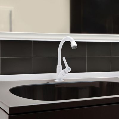 Torneira Pia Lavatório Mesa Bica Móvel Branco 1/4v Abs