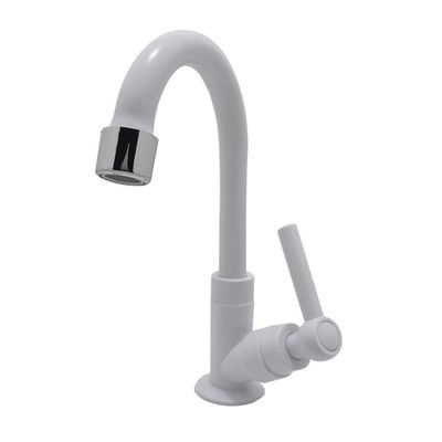 Torneira Pia Lavatório Mesa Bica Móvel Branco 1/4v Abs