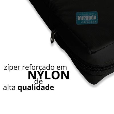 Capa Impermeável Para Colchão Casal Feita Em Napa Hospitalar 138x188x22cm - Preta