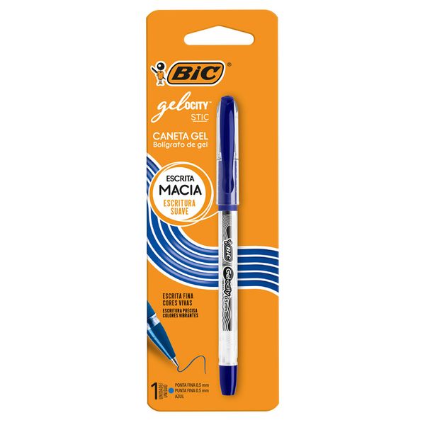 Caneta Gel Gelocity 0.5 Azul 522232 - Bic