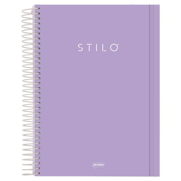 Caderno Universitário 10M PP 160F Stilo Lilás Pastel 6885777 - Jandaia