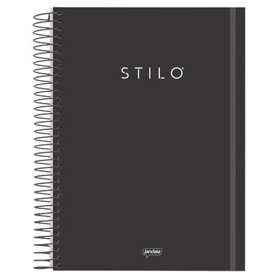 Caderno Universitário 10M PP 160F Stilo Preto 7787377  - Jandaia