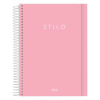 Caderno Universitário 10M PP 160F Stilo Rosa Pastel 6885877 - Jandaia