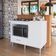 Kit Bancada Ilha Para Cozinha + Balcão Para Cooktop 1,05m 5 Bocas Turim Branco Branco
