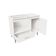 Kit Bancada Ilha Para Cozinha + Balcão Para Cooktop 1,05m 5 Bocas Turim Branco Branco