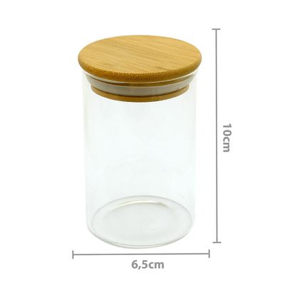 Pote 250ml com tampa bambu 12569 Imporient