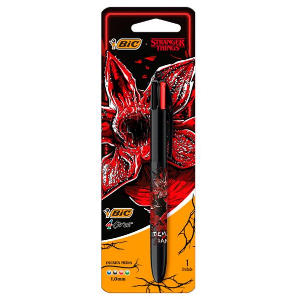 Caneta Esferográfica 1.0 4 Cores Demogorgon 530004 - Bic Caneta Esferográfica 1.0 4 Cores Demogorgon 530004 - Bic