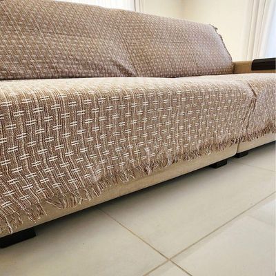 Manta Para Sofá Grande De 2 Ou 3 Lugares Caramelo Mesclado 2,50x1,80 Capa Protetor De Sofa Gigante