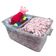 Kit 6 Caixas Plásticas Organizadora 27 Litros Transparente
