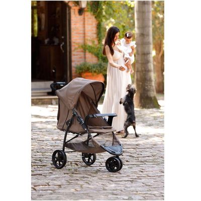 Carrinho De Bebê Galzerano Com 3 Rodas Cross Trail 1450 Toffee