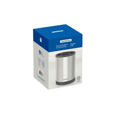 Porta-utensílios Giratório Em Aço Inox Tramontina
