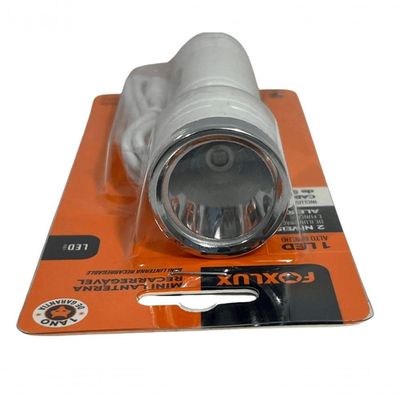 Mini Lanterna Recarregável 1 Led 2 Níveis C/ Cabo Usb Foxlux