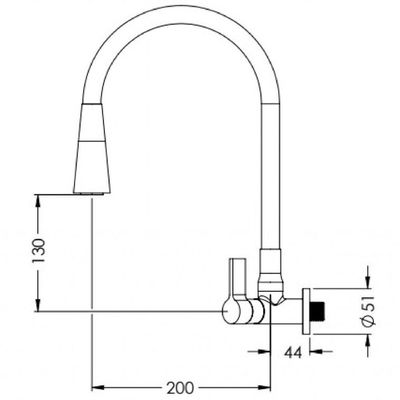 Torneira Para Cozinha Clean Bica Articulada Com Ducha C62 Preta De Mesa - Vtm622cwb - Esteves