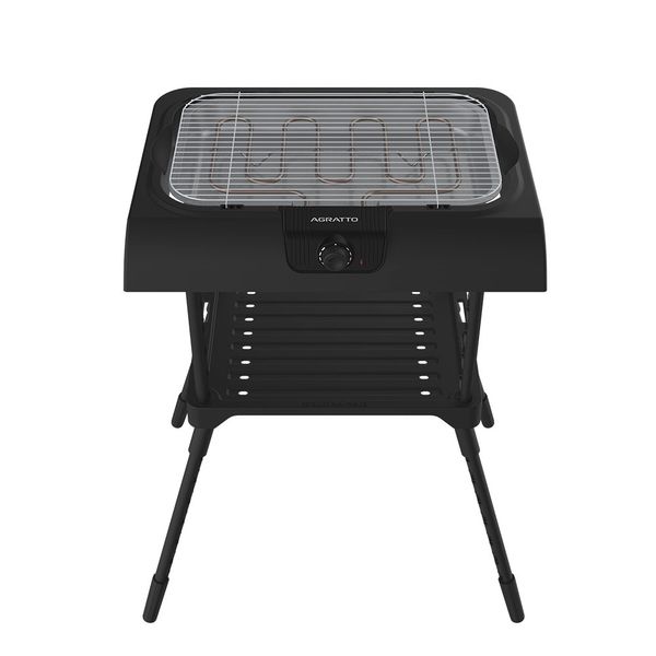 Churrasqueira Elétrica Agratto Pedestal Mr Cheff ACHP01N-01 1800W Preta 127V Churrasqueira Elétrica Agratto Pedestal Mr Cheff ACHP01N-01 1800W Preta 127V