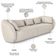 Sofá 3 Lugares Para Sala Living Orgânico 212cm Eça P08 Veludo Bege - Lyam Decor