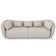 Sofá 3 Lugares Para Sala Living Orgânico 212cm Eça P08 Veludo Bege - Lyam Decor