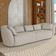 Sofá 3 Lugares Para Sala Living Orgânico 212cm Eça P08 Veludo Bege - Lyam Decor
