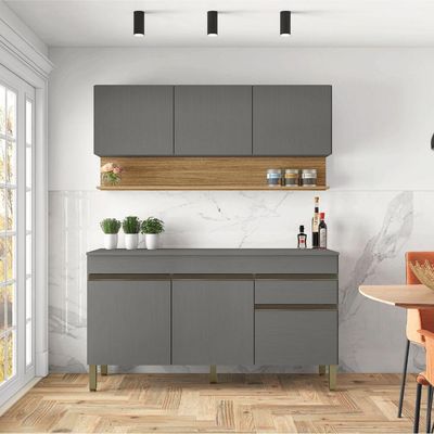 Kit Armário de Cozinha e Balcão Completa 1,50m Kit's Paraná