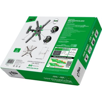 Suporte Para Tv Articulado Elg Mt400ar 26-65" Preto