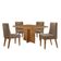 Mesa Olimpia 90 Mdf Com 4 Cadeiras Safira Linho Grafite Naturalle