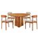 Mesa 135cm Laminado Com 4 Cadeiras Noronha Moderna Linho Off White Imbuia Naturale
