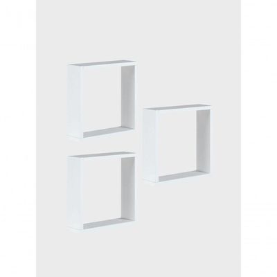 Kit De 3 Nichos 30cm Mdf Branco - On Móveis
