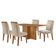 Mesa Olimpia 120 Mdf Com 4 Cadeiras Melissa Veludo Creme Naturalle