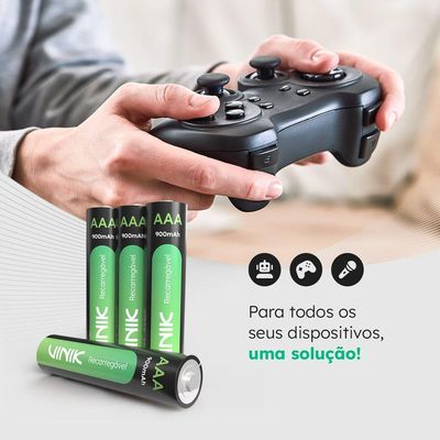 Pilha Recarregável Aaa C-4 - 900mah 1.2v - Vp3ab4r