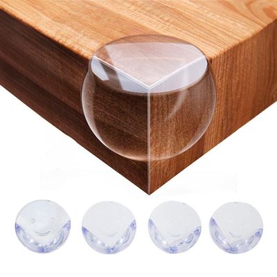 Protetor De Quina Canto Móveis Cantoneira Silicone Proteção Bebê 4 Un Redondo