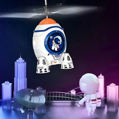 Foguete Infantil Com Sensor Luz Mini Recarregável Brinquedo
