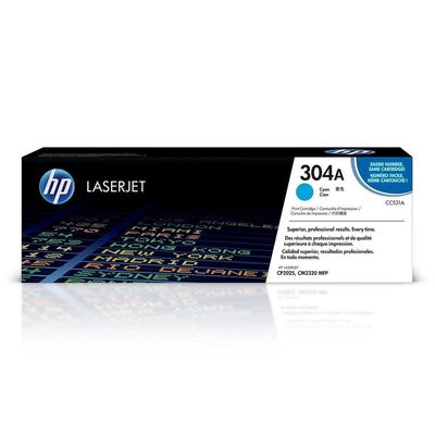 Toner Original Hp Cc531a 304a Ciano Cp2025dn Cm2320n Cm2320nf 3.5k
