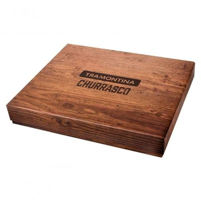Jogo De Churrasco Tramontina Polywood Castanho 15 Peças