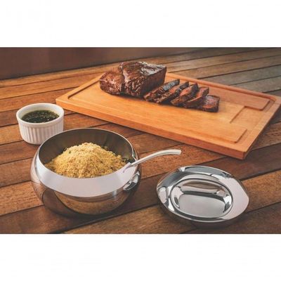 Jogo Para Farinha Tramontina Service Aço Inox 14cm 2 Peças