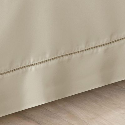 Saia Para Cama Box 200 Fios Bia Casal Padrão 01 Peça 80% Algodão 20% Poliéster - Caqui