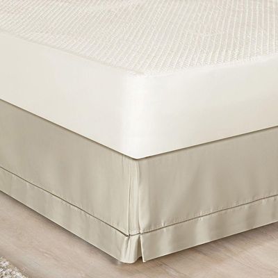 Saia Para Cama Box 200 Fios Bia Casal Padrão 01 Peça 80% Algodão 20% Poliéster - Caqui